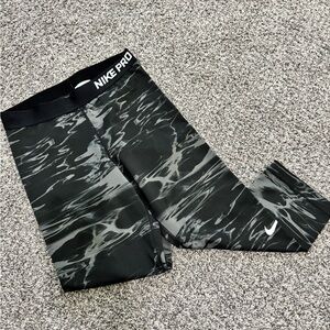 Nike Black and Gray Athletic Leggings